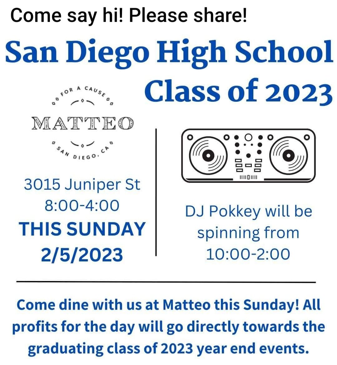 Support Angelo's Senior Class <a href="/sdhscaver/">San Diego HS ASB 👣</a> at <a href="/buonaforchetta1/">Buona Forchetta</a> Matteo today til 2:00! Yum.