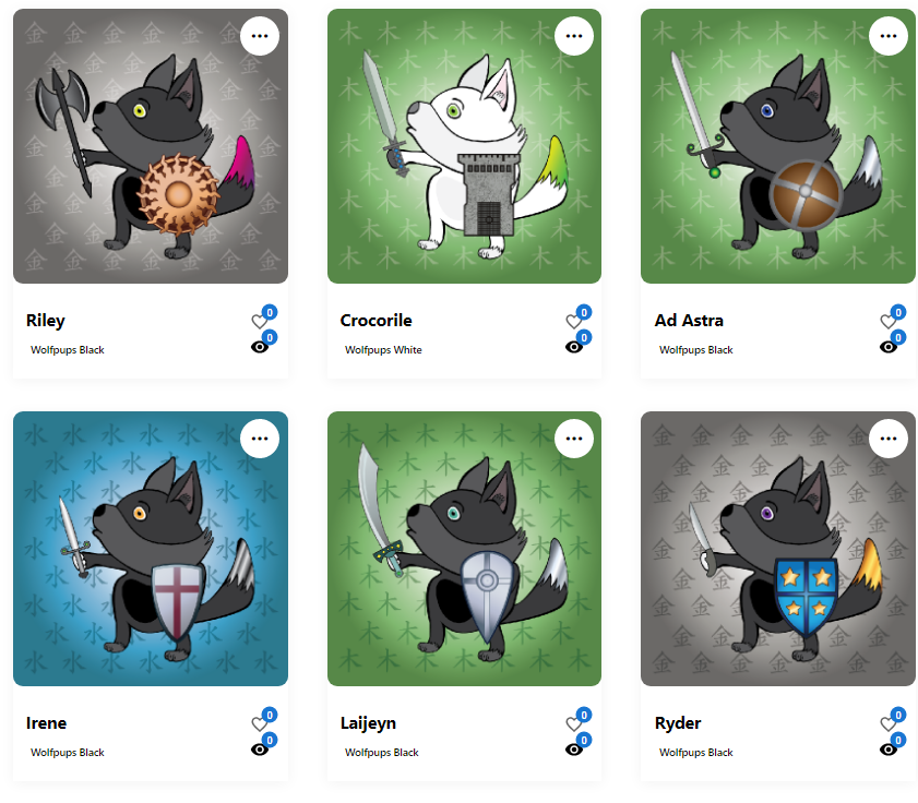 cryptokadingo's tweet photo. Finally managed to update my @WolfDenLabs wolf pup collection #wolfpupmastercollector

Part 1 https://t.co/Vo47C4zpeH