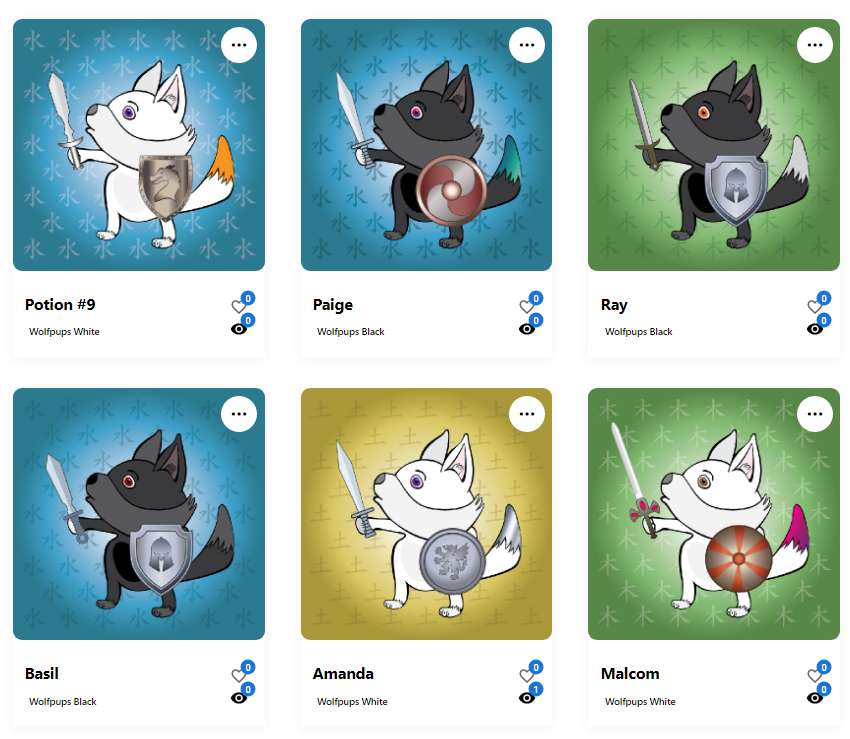 cryptokadingo's tweet photo. Finally managed to update my @WolfDenLabs wolf pup collection #wolfpupmastercollector

Part 1 https://t.co/Vo47C4zpeH