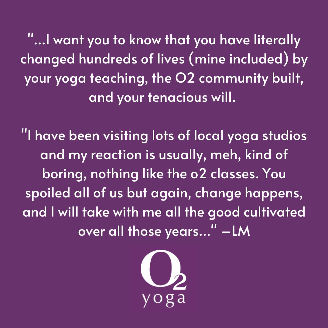 O2_Yoga's tweet photo. Here are two more of your kind messages. 💜🥰💜

#yoga #YogaAtHome #O2yogaeverywhere #farewell #gratitude #transition https://t.co/6d7DjpLVzX