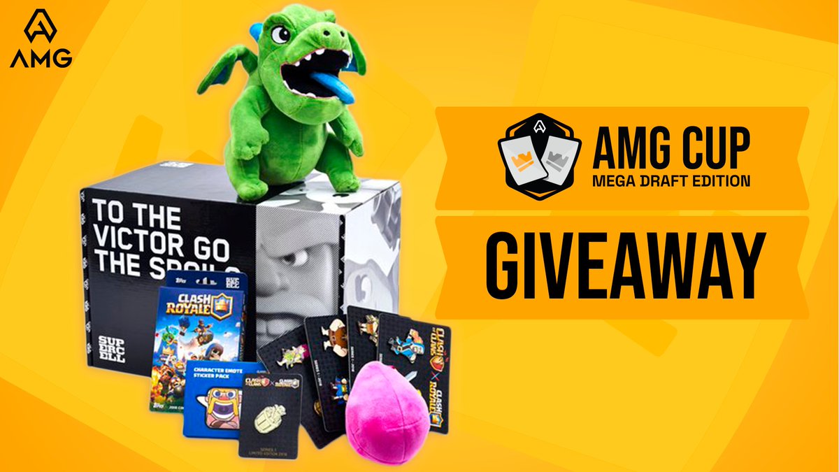 🎁Sorteo finales #AMGCUP 📦5 cajas exclusivas de ClashRoyale 🏆5 Ganadores / Sorteo internacional 📗Requisitos 👇Síguenos ✅@RevolAimar ✅RT y comenta ¿Quien será el campeón? ⏳Finaliza en 3 dias