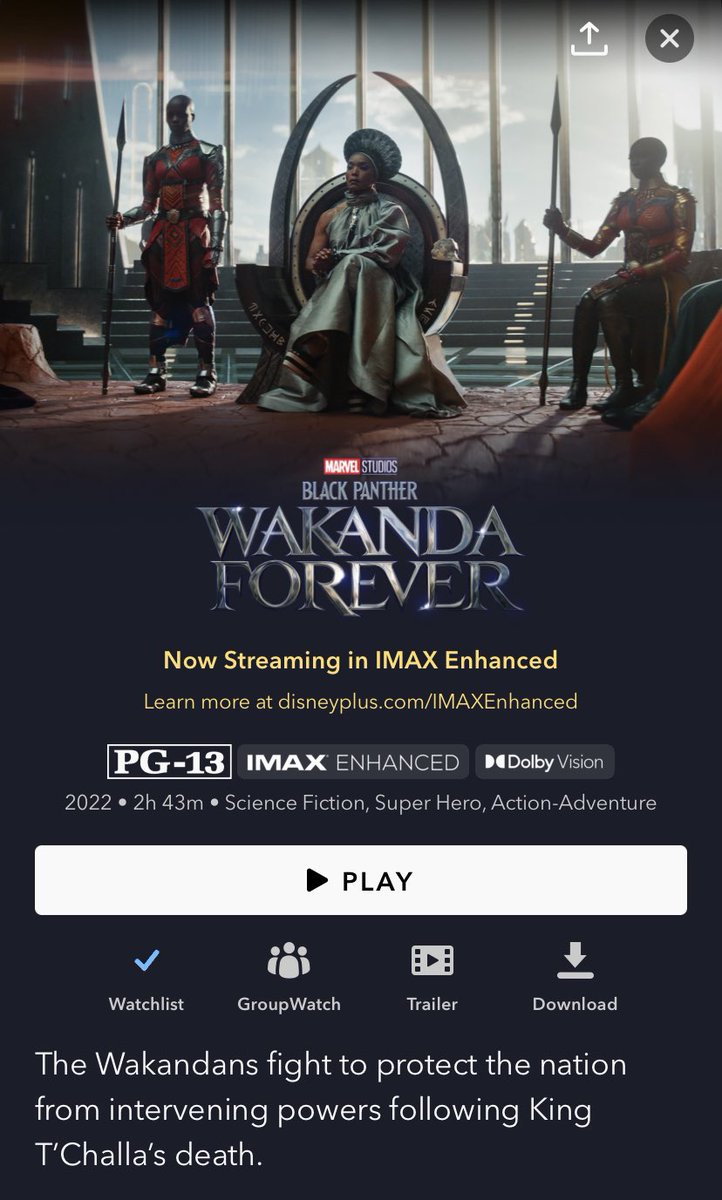 ghostbustersaf's tweet image. Black Panther: Wakanda Forever has arrived on Disney+! What a perfect way to start Black History Month with the best movie in Phase 4 of The MCU!
