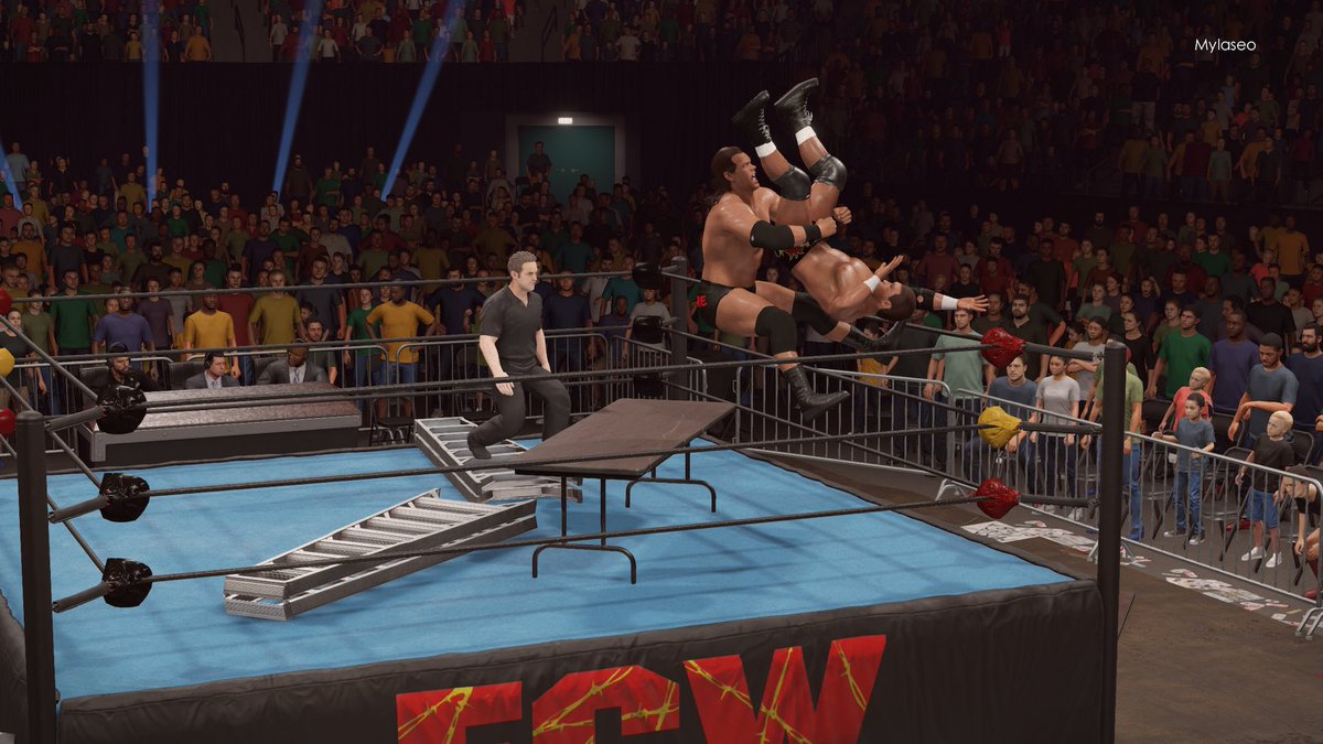 Mylaseo2K's tweet photo. Thanks to @DX4LIFEE for the #ECWONCC pack! Awesome bunch of CAWs, make sure to download it. 

Credit to @skunkypants for the arenas as well. 

#ECW @StevenCorino https://t.co/X3RDtmPq7E