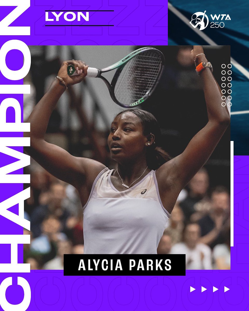 WTA's tweet photo. What a MATCH 🙌
What a WEEK 👏

@TheRealAParks defeats top seed Garcia 7-6, 7-5 to win her first WTA title in Lyon! https://t.co/QEA3N1J2iB