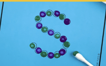 When learning letters students can engage with fine motor tasks such as creating the letter using paint and a Q-tip <a href="/PJLanguageArts/">PJ Language Arts Methodology UWindsor</a>