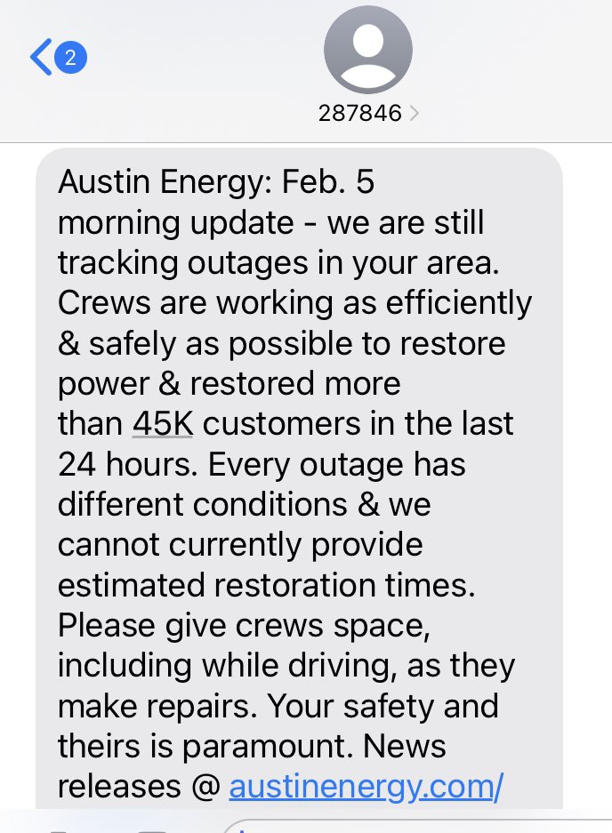 ChrisSaldana's tweet image. Basically another day without power according to @austinenergy #StillNoPower Thank you @AustinEnergyGM #NoAnswers