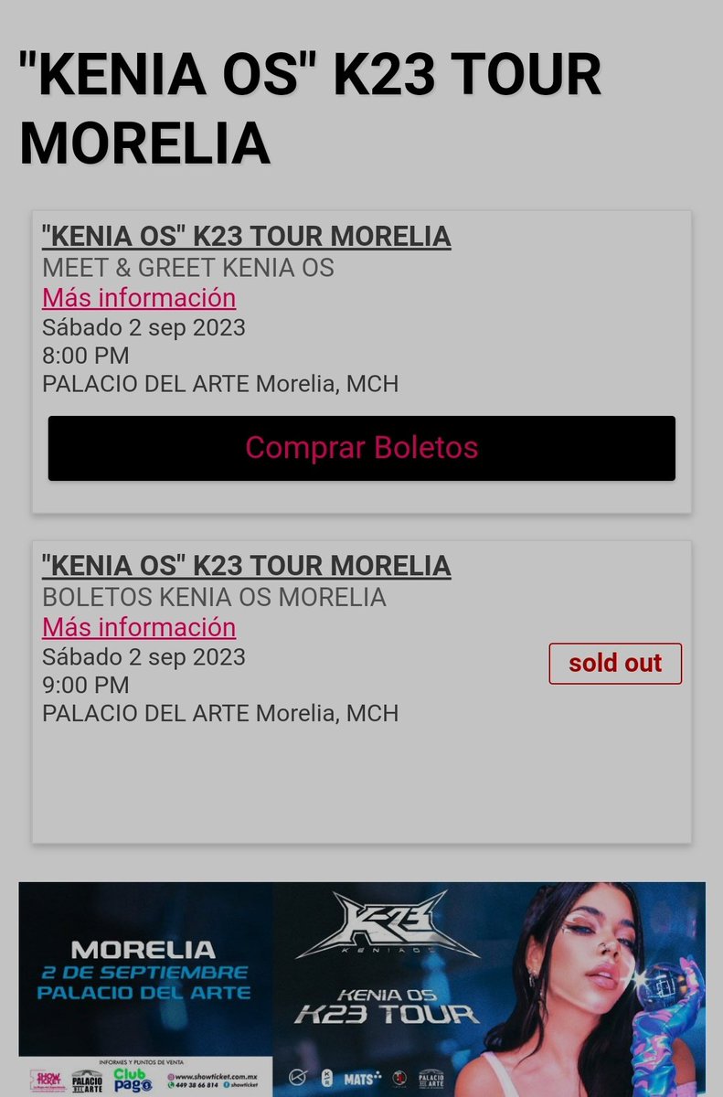 moscaOsbeby's tweet photo. Keninis de Morelia
se liberaron más boletos para el meet &amp; greet
corran https://t.co/yml30s9gvd