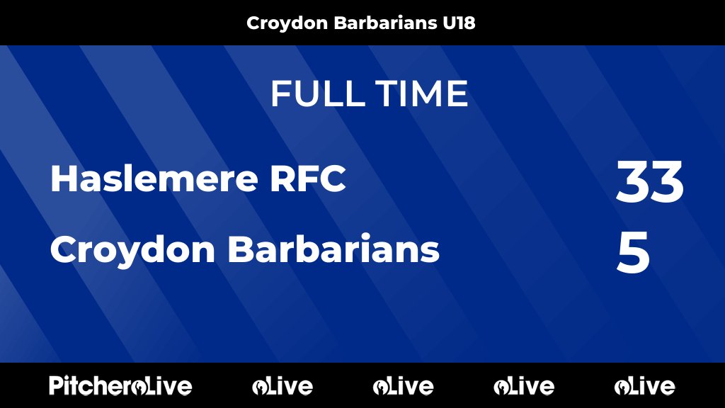 HALF TIME: Haslemere RFC 19 - 0 Croydon Barbarians
#HASCRO #Pitchero
pitchero.com/clubs/oldwhitg…