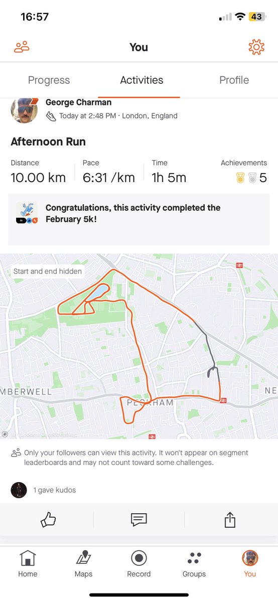 Slow 10k, but 155 hr. Next step getting faster with 2 months to go