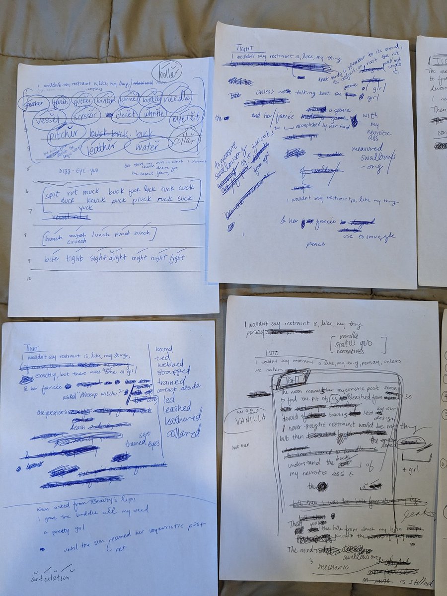 imanixdavis's tweet photo. good morning, y'all! here's a peek at some in-process drats of "Kink" as a friendly reminder that before there's music, there's nearly always a mess lol✨have a good day🥰 https://t.co/ex7k5QovYh
