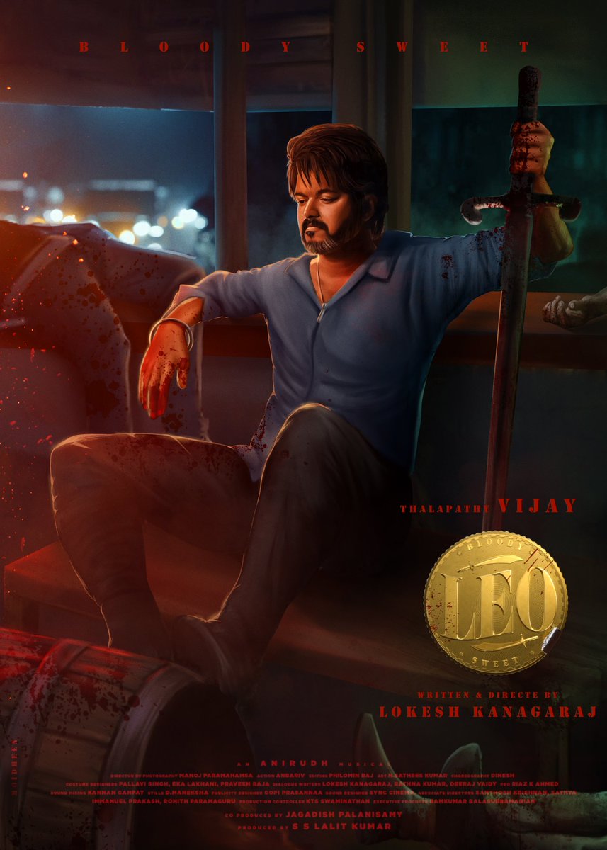 MoidheenDesigns's tweet photo. BLOODY SWEET🥶🔥
#Leo Fanmade poster ❤️
@actorvijay @Dir_Lokesh @anirudhofficial 
#Thalapathy67 #LokeshKanagaraj #digitalart #BloodySweet https://t.co/8BPC7gAHwE
