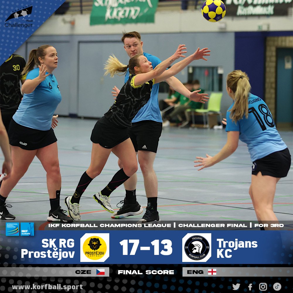 korfball's tweet photo. FINAL SCORE: SK RG ProstΔjov, CZE 17-13 Trojans KC, ENG | #For3rdPlace | IKF Korfball Champions League Challenger Final | πΊ https://t.co/pO9ZEr2KOt
π #KCL Challenger Final
π 4-5/2/2023 in Bergisch Gladbach, π©πͺ GER
π° https://t.co/b1y0WmUSti
πΈ https://t.co/b5b9SRDNdG https://t.co/ps5Ch8sN3c