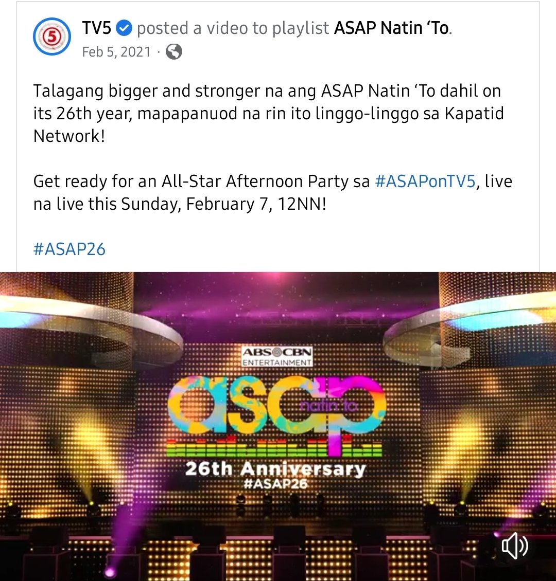 2 yrs na din pala noh .. #ASAP28 
Thank you Kapatid @TV5manila
#ASAPNatinTo #ASAPonTV5