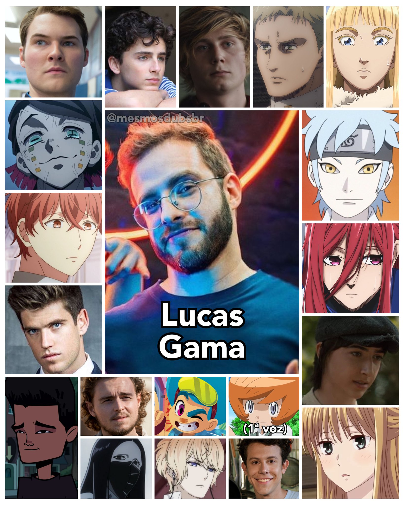 Personagens Com os Mesmos Dubladores! on X: - Lucas Gama