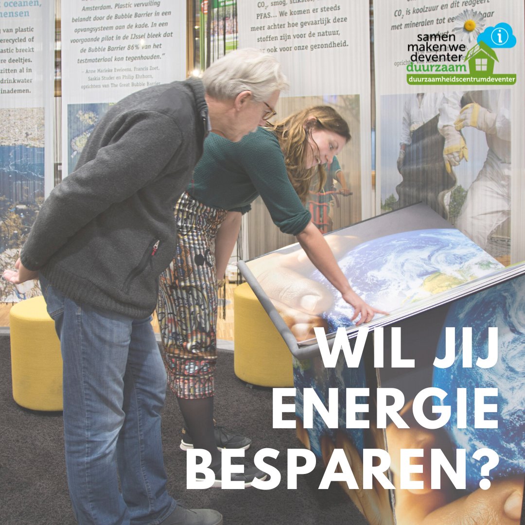 De energieprijzen zijn nog steeds hoog 📈 Daarom is energie besparen en je huis verduurzamen van groot belang. Kom naar de gratis infoavond over energiebesparing op woensdagavond 22 februari in het Duurzaamheidscentrum voor gratis advies🌍. Meld je aan via dcdeventer.nl/energiebespari…