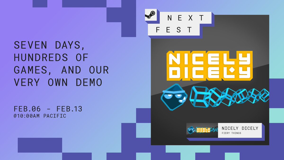 fierythings's tweet photo. Whooop 🙌 The official #NicelyDicely demo will be released tomorrow at #SteamNextFest Have a look, have some fun, leave a wishlist and tell us what you think! Next week will be awesome!
https://t.co/uuMY0Hm8dl

#NextFest #IndieGameDev #gamedevelopment https://t.co/rc6bOcPU2t