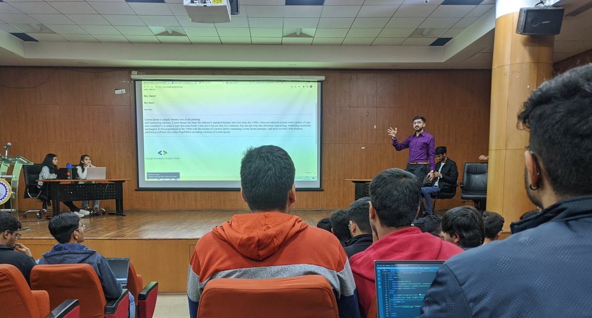 IshanGupta03's tweet photo. Today I attended my first session conducted by @dsciiitkota (Google DSC IIIT Kota).
The session was on 'Getting started with HTML & CSS', a very interactive session & we learnt the basics of HTML & CSS.
Thank you @dsciiitkota for conducting the session!
#WebCampaign #GDSCIIITKota https://t.co/uDANEkuVwQ