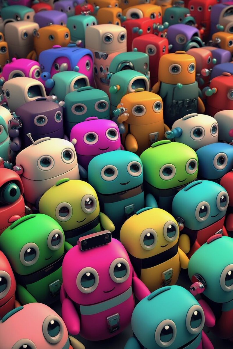 fugi_me's tweet image. So many tiny colourful robots!!...
#robots #tiny #tinyrobots #cute #somany #ai #art #aiart #midjourney #aiartwork #midjourneyart #digitalart #dailymidjourney #generativeart #aidesign #aiartists #ArtificialIntelligence
