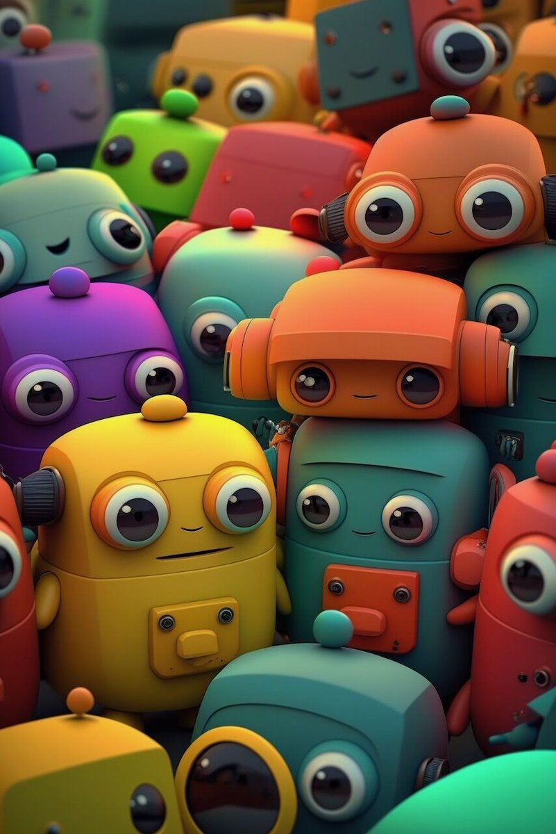 fugi_me's tweet image. So many tiny colourful robots!!...
#robots #tiny #tinyrobots #cute #somany #ai #art #aiart #midjourney #aiartwork #midjourneyart #digitalart #dailymidjourney #generativeart #aidesign #aiartists #ArtificialIntelligence