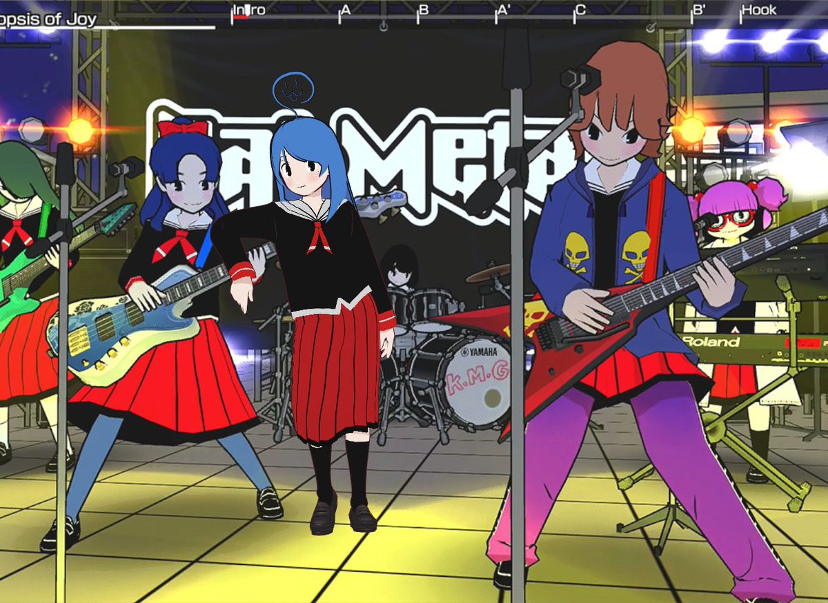 Yugi086's tweet photo. Made vroid model to stream Gal Metal :)

#galmetal #switch #vroid #vroidstudio #vtuber https://t.co/vx6Ad3Dq8V