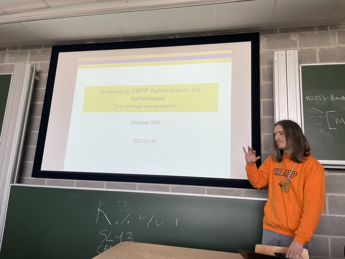 saghul's tweet image. Time for some #XMPP! #fosdem23