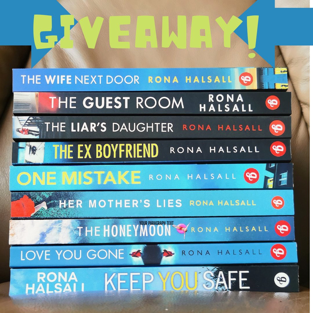 #Giveaway
The sun is shining, I've finished my edits for book 10, I am buzzing!!!

Two lucky readers can win a signed copy of any of my books, take your pick! Follow and RT to win.

You can read all the blurbs on my website:  ronahalsall.com

<a href="/bookouture/">bookouture</a> <a href="/nholten40/">Author - Noelle Holten ✍</a>