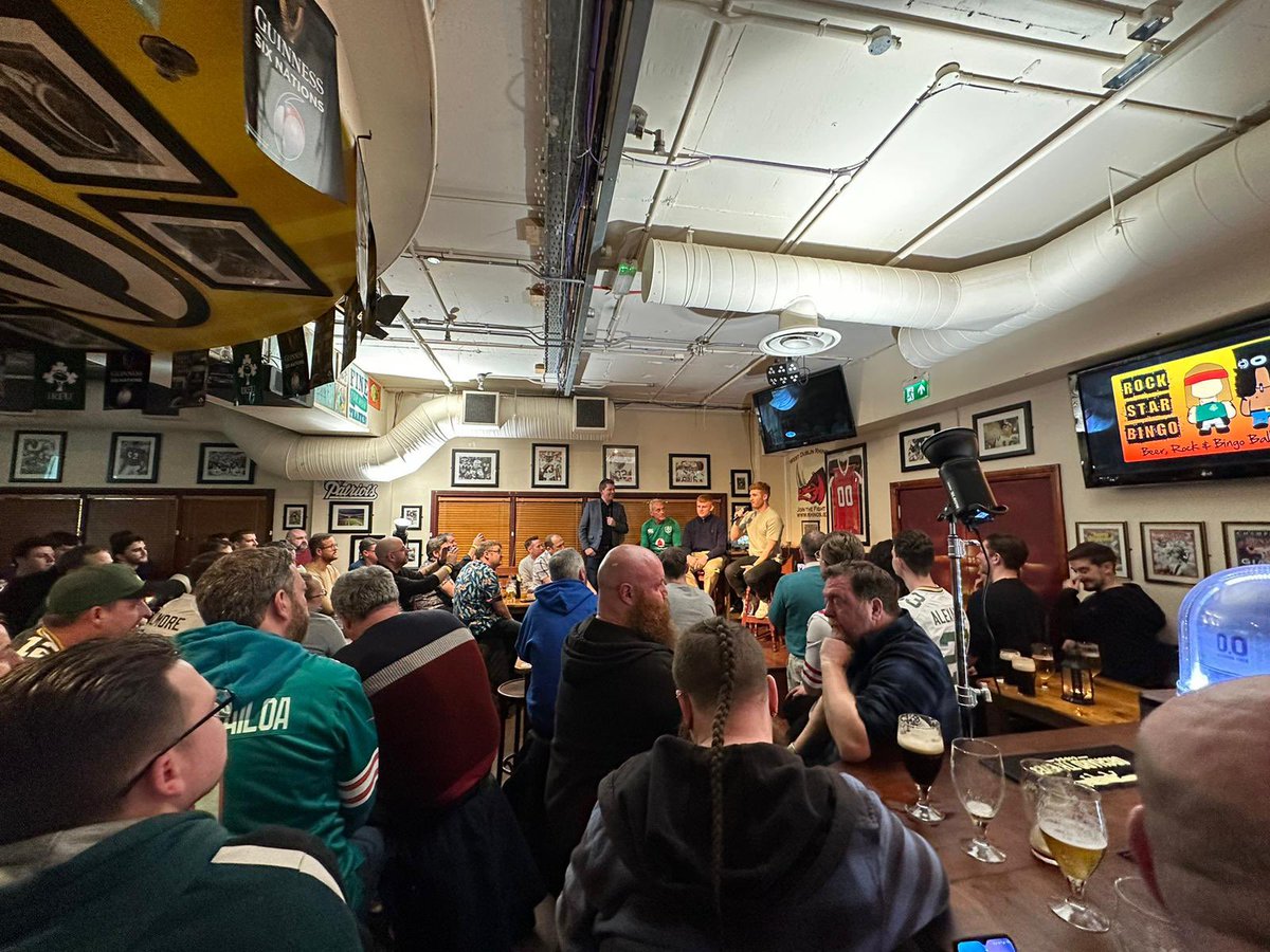 TadhgLeader's tweet photo. What a night! Massive thanks to @NFLIreland for inviting @RossBolger3 and myself.
It was class to meet so many people who have been extremely supportive of my career and now Ross’s.
@Jeff_Reinebold @RichardGraves1 @Michael_NFL were top class on the mic 👏
#irishtakeover 🇮🇪 https://t.co/pbuWvdcovl