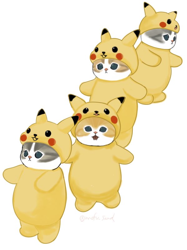pikachu no humans white background simple background pokemon (creature) :3 twitter username animal focus  illustration images
