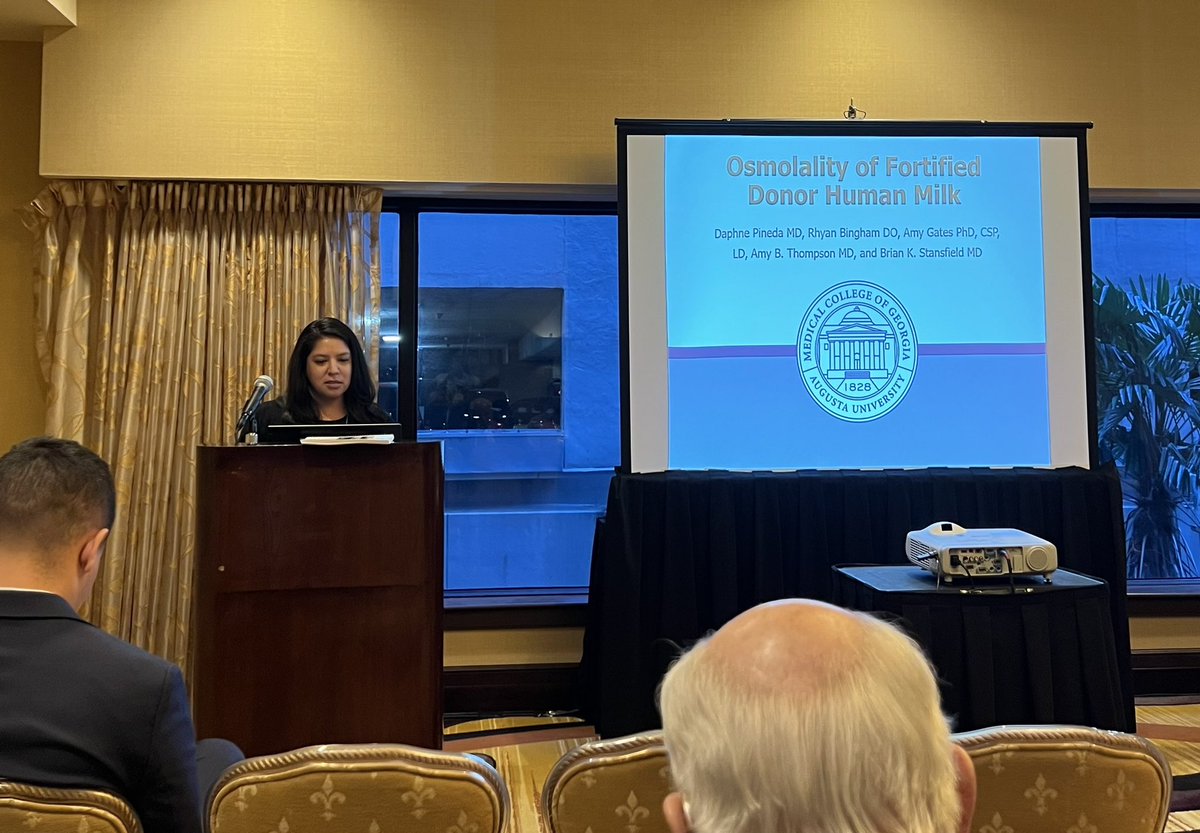 AmyGPhD2's tweet photo. Congratulations to Daphne Pineda and Rhyan Bingham. Great work! Watch that osmolality when fortifying and prioritize MOM over additives! #sspr 2023 https://t.co/B5b8Q3mg6w