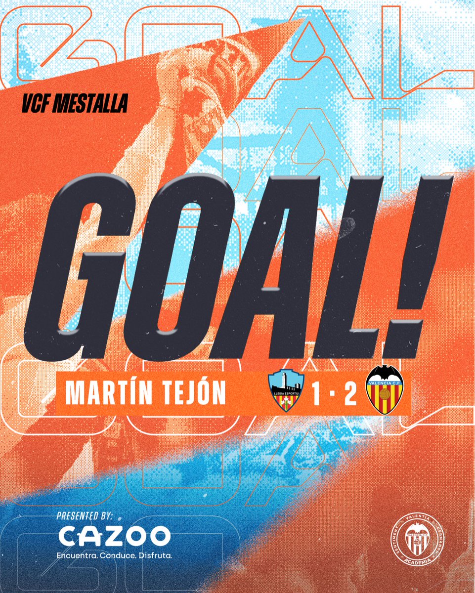 Academia_VCF's tweet image. ⚽️ GOOOOOOOL del #VCFMestalla

🥅 Gol de @TejonMartin tras aprovechar un rechace en el área pequeña

@SalvarLleidaEsp 1⃣ - 2⃣ #VCFMestalla
 
⌚️89 min
📻 bit.ly/3HDlQo1

#ADNVCF 🦇