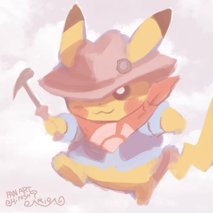 お仕事でいろんなピカチュウを描かせていただいてきましたが、その中でも特に思い入れのある発掘ピカチュウ #ピカチュウの日 