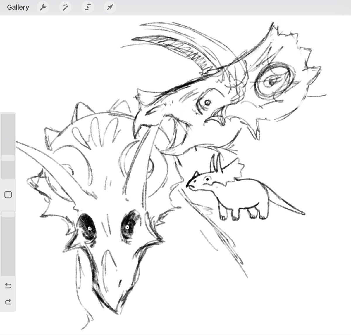 sketching beasts and trying to warm up to do things 