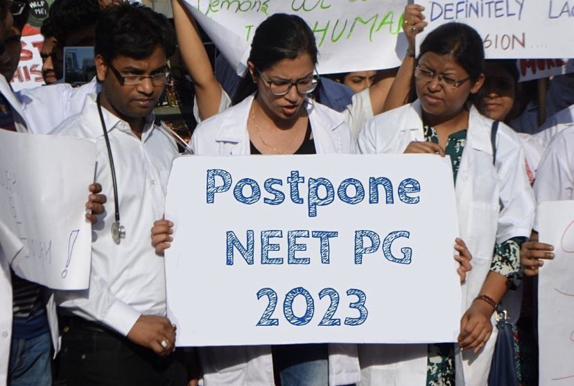 official_aimsa's tweet photo. Postponement of NEET PG  2023 to May &amp; increase eligibility criteria is a very  genuine issue. 

@official_aimsa request Honourable HM @mansukhmandviya sir  to please consider this request. We will be highly grateful to you. @PMOIndia @MoHFW_INDIA @NBEMS_INDIA #postponeneetpg23 https://t.co/rMPR4FEDAb