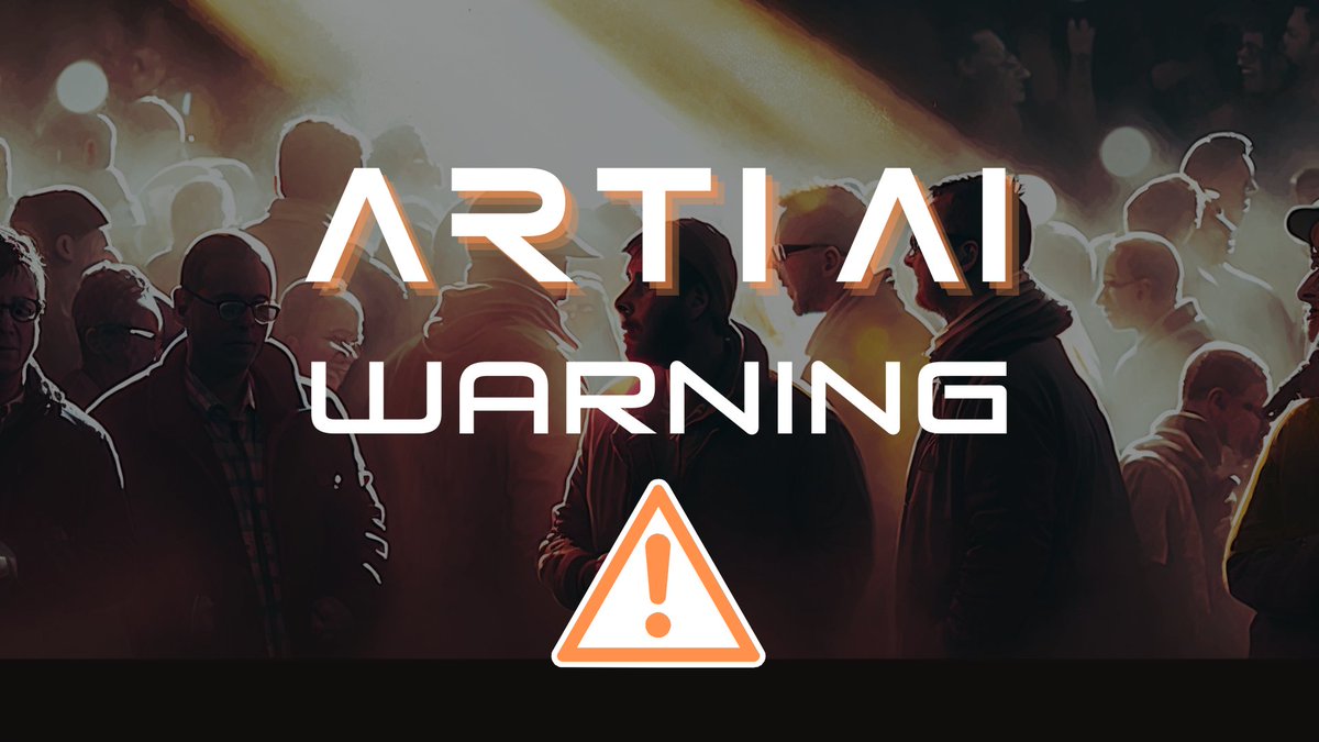 💠 Arti AI Warning 💠

⚠️ We are currently not distributing any whitelists to the community ⚠️

⚠️ Please pay attention and report everyone who is selling whitelists ⚠️

📌Presale link: pinksale.finance/launchpad/0x50…

For the details: t.me/ARTIAI_CHANNEL…