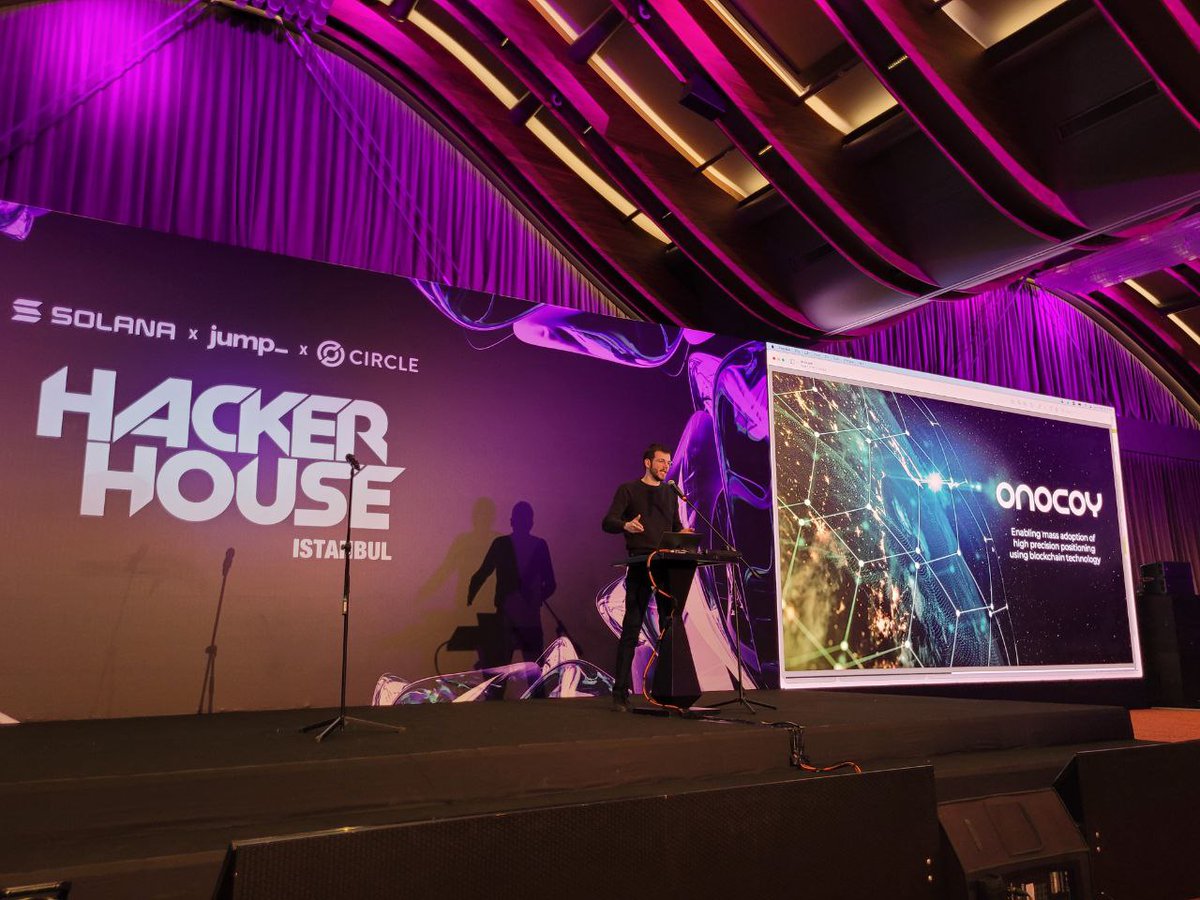 hackerhouses's tweet photo. @UpRockCom @nosana_ci @TheCavemenClub @solana @VitruLabs @hub3ee @Mindly @MayanFinance @no_way_back_gg @Elixir_Games @bigtimetapin @garblesfun Revolutionizing navigation and positioning! 🚀 

Let's hear from @onocoyRTK - a community-powered GNSS reference station network. #HackerHouseIstanbul https://t.co/QNi3qirXbA