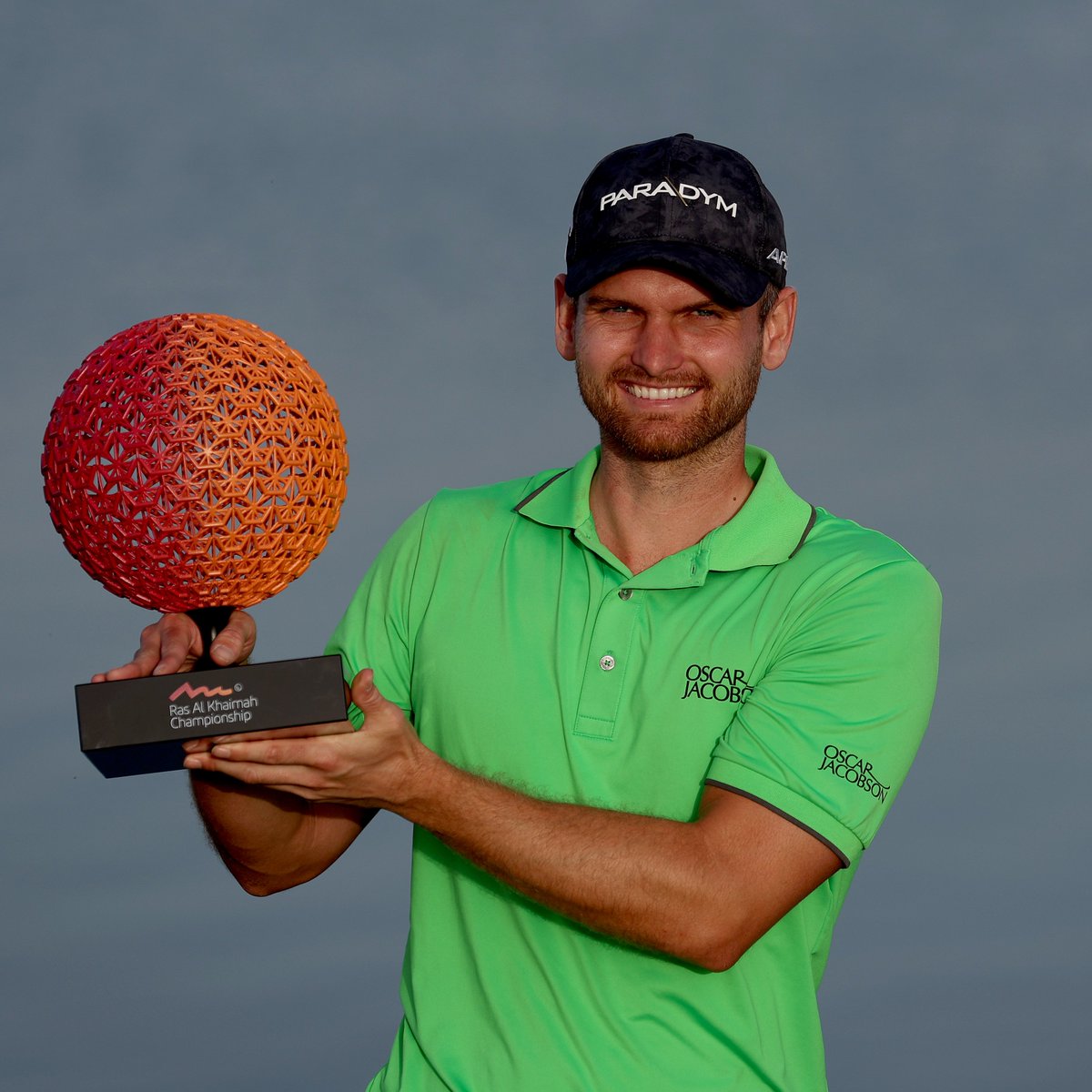 DPWorldTour's tweet photo. Tour victory number two 🏆🏆

#RakGolfChamps | @DanielGavins https://t.co/69aOQdoFk2