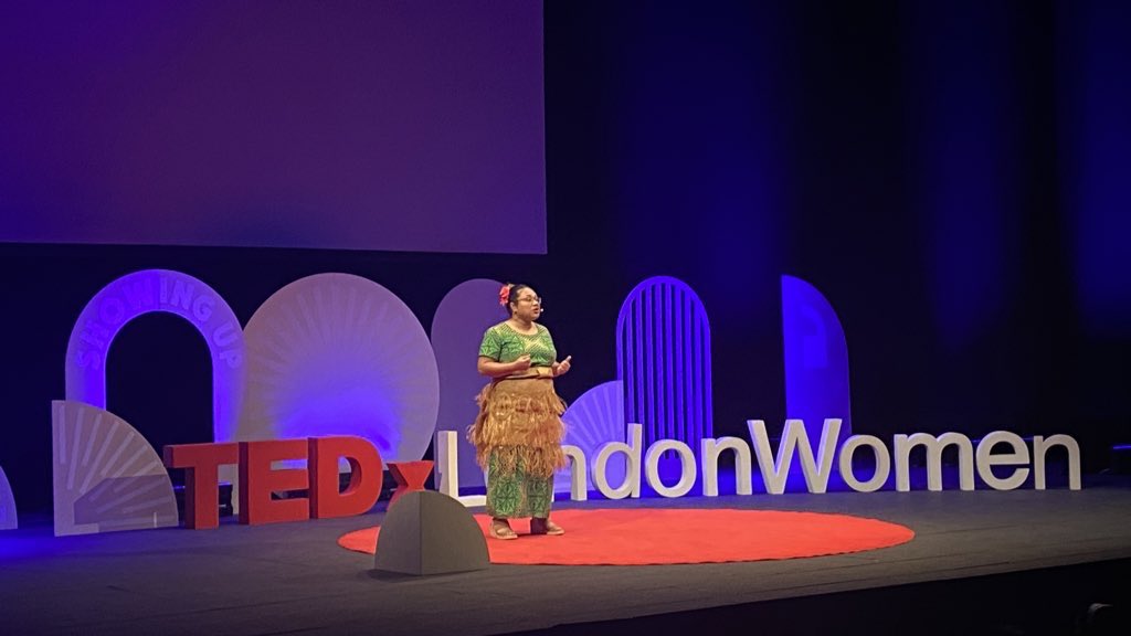 “So in the face of climate crisis, if the most vulnerable nations are not giving up, then rest of the world, including everyone in this room, should not give up either” 👏 Wow 🥹 @JoLatuSanft #TEDxLondonWomen