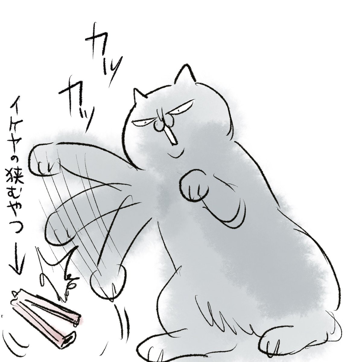 なぜかイケヤの挟むやつを憎むうちの猫 