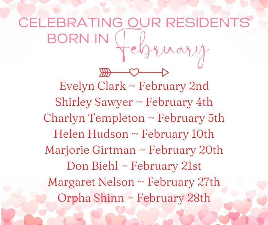 Celebrating our February Birthdays! Wishing you all a very Happy Birthday! 
❤️❤️💕❤️🎉🎈🎂

Per Facility Policy published with permission.

#happybirthdaytoyou #february #africanviolets #amethyst #february #birthday #meadowbrookmcf