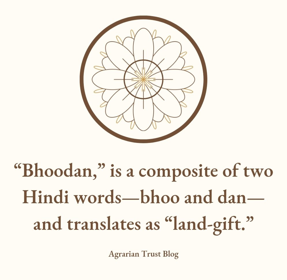 AgrarianTrust's tweet photo. The Bhoodan movement serves as an example of the limitations of land-gifting, as well as its immense potential.
https://t.co/RiuxE7plKt
#landgift #landdonation #farmlandtrust #bhoodan #India #bhave https://t.co/A1Culge9Q3