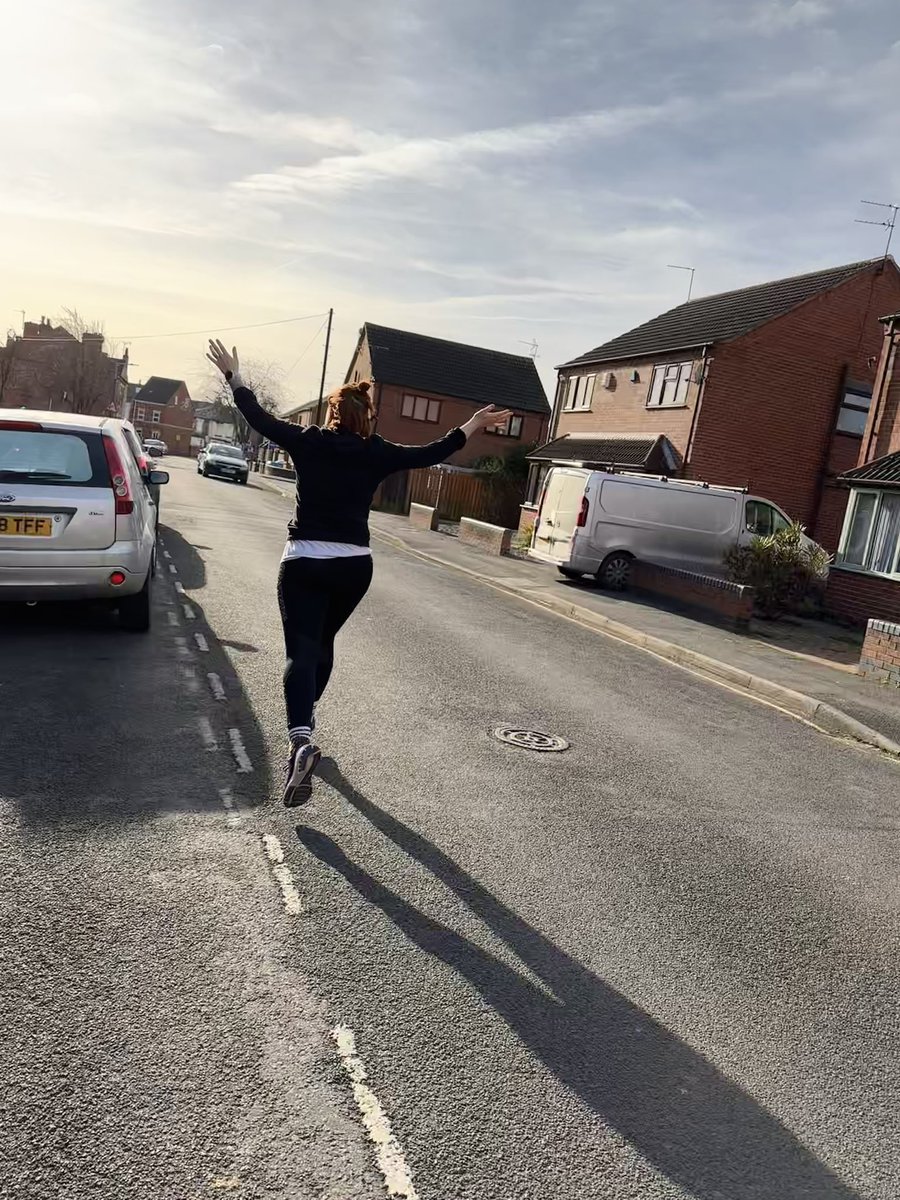 Blissmas's tweet photo. Victorious “first 10km run since before Covid” with @mscorpsebooty this morning 🔥 https://t.co/lBBrwcRT77