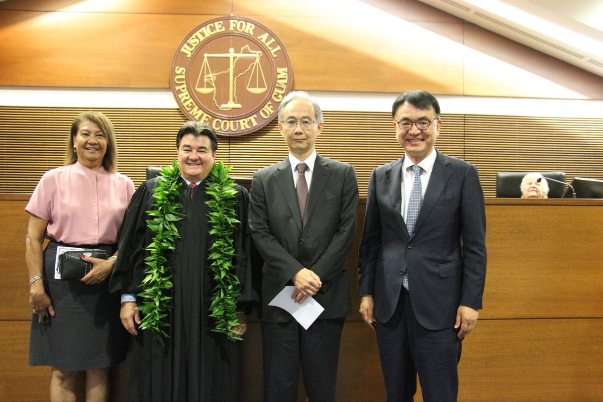 JapanCons_Guam's tweet photo. With Chief Judge Torres and colleagues of the consular corps. https://t.co/e9rXubbZ20