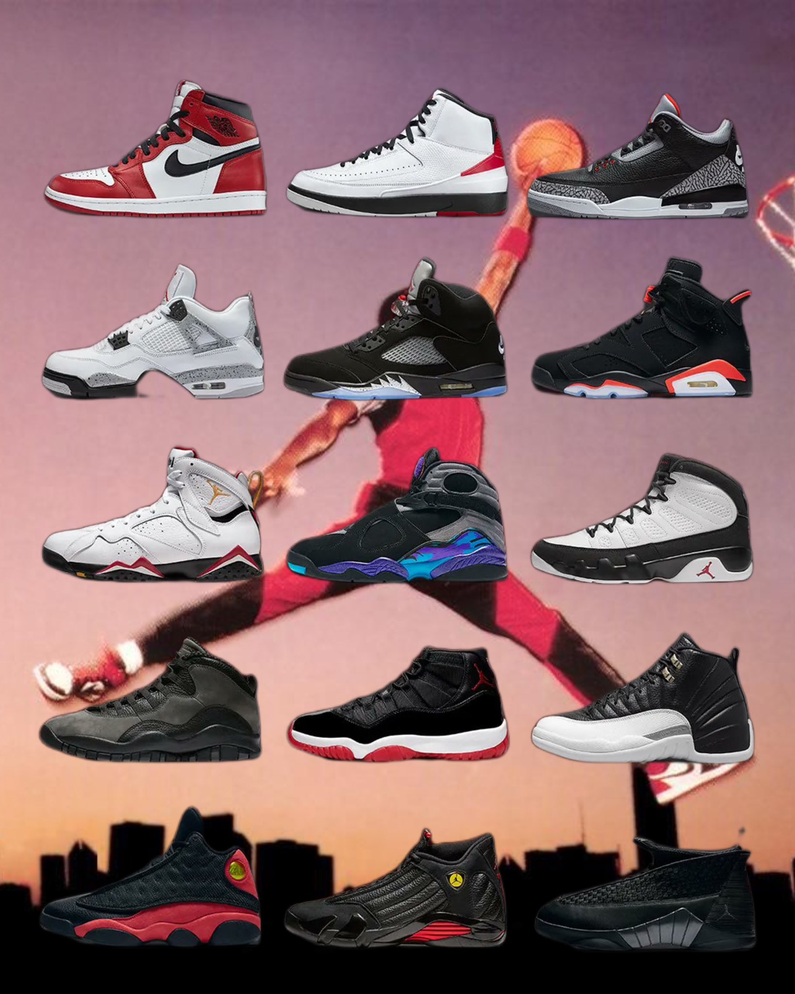 air jordans 1 through 15