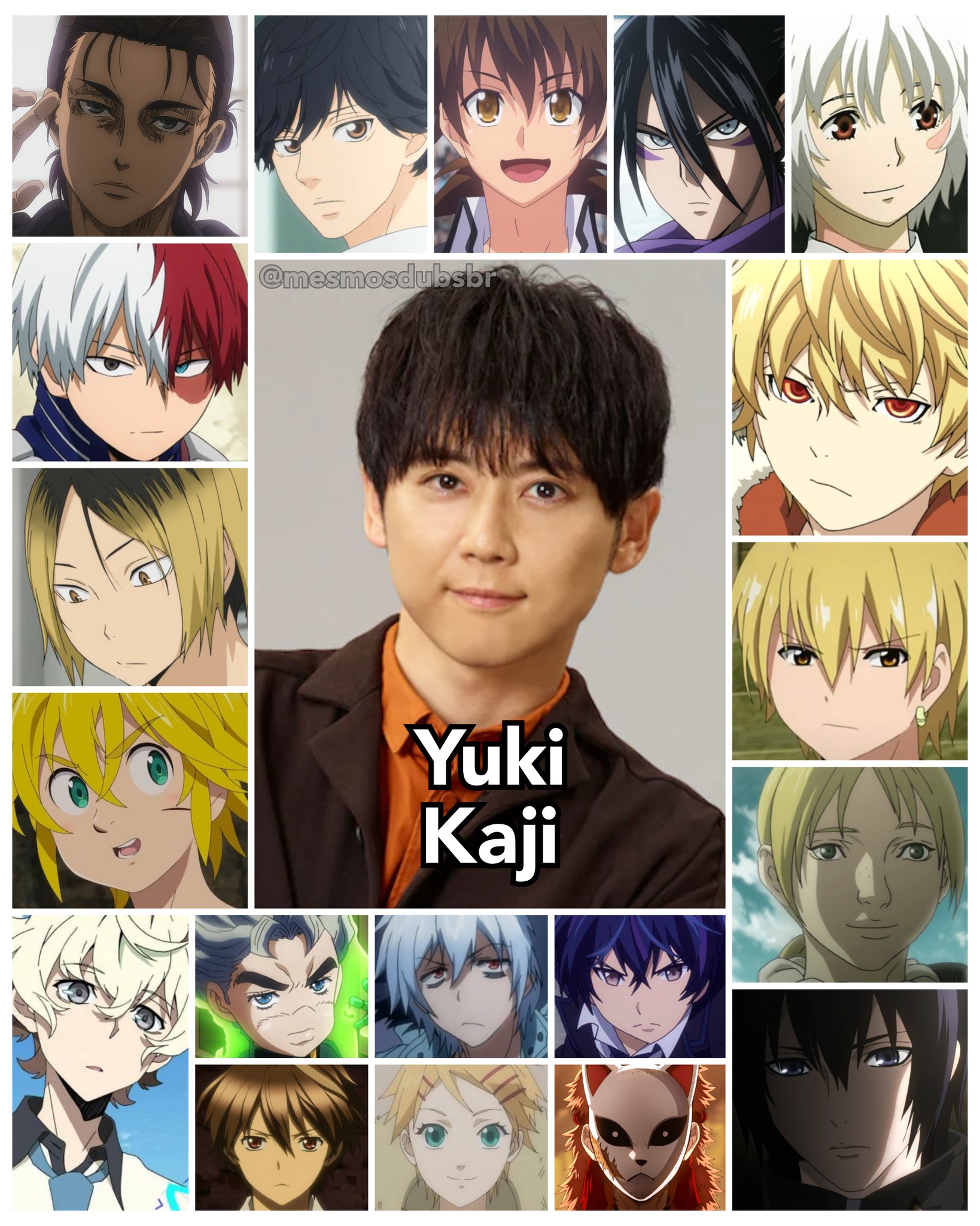 Personagens Com os Mesmos Dubladores! on X: Aproveitando que hoje é o  aniversário deste incrível homem, aqui alguns dos papéis do sensacional  seiyuu Yuki Kaji! Yuki é conhecido por dublar o Shoto
