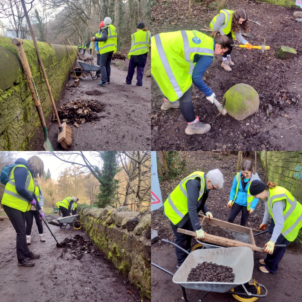 WOLCT's tweet photo. Lots of volunteer power on show this morning down on the Bell's section.

Waders removed bags of rubbish from behind the weir, obstruction levered off the walkway, debris swept up and the soakaway drain dug out.

Thanks for the help @EdYoungWalkers
@Edinburgh_CC @ramblersscot https://t.co/tT1KaGoL6Z