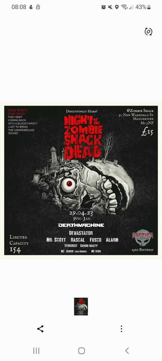 dj_deathmachine's tweet photo. Species 23rd birthday on 29th April. Lots of great memories from those parties in the early 2000's. https://t.co/tcaQShZ2j9