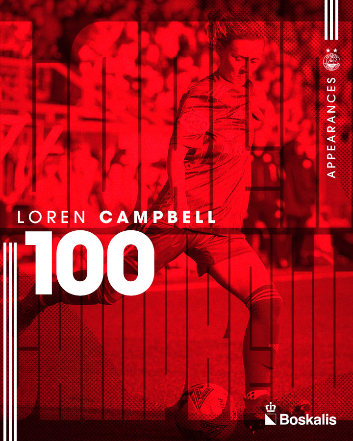 🔴 A milestone moment for the skipper.

👏 Congratulations to <a href="/LorenC91/">Loren Campbell</a> on 100 appearances for the club!