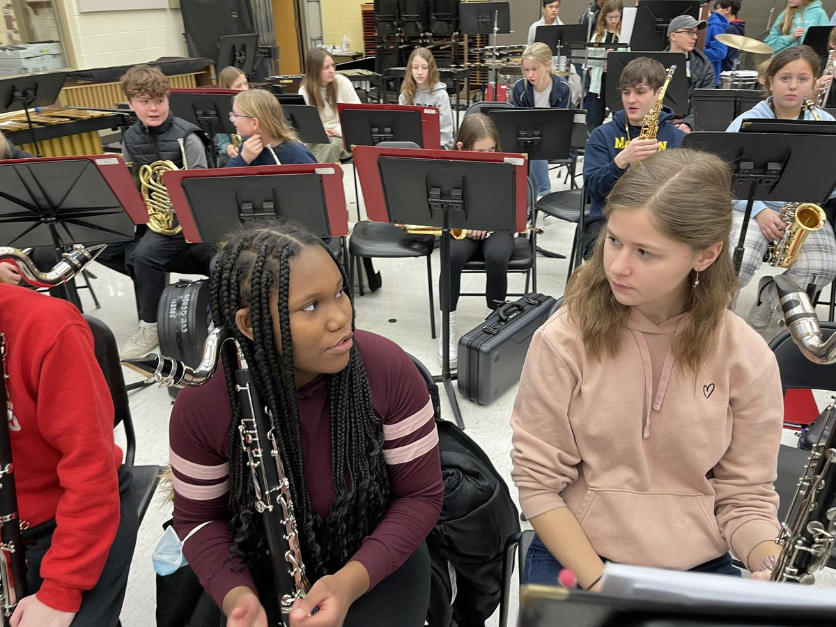 DJAlstadt's tweet photo. It was a great day with Madison and Lincoln 6th/7th grade band student’s rehearsal: sharing, and learning with collaborations with our NCHS Wind Ensemble! #PartnersInGrowth @LJHSLancers @MJHS_Warhawks @NCHSOFFICIAL https://t.co/kLrjGM12vo