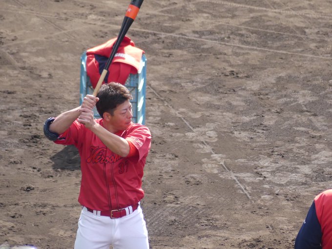 靴べら バット 広島カープ 野間峻祥選手 2022年シーズン使用