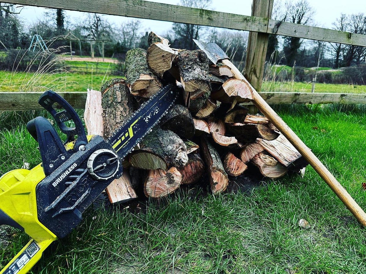 Ryobi Tools UK on Twitter "Cut your own logs and stoke the fireplace